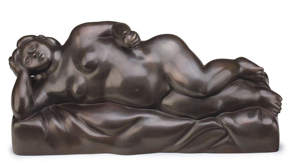 Fernando Botero's Mujer recostada con fruta