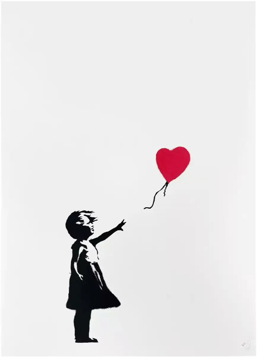 Banksy, Girl with Balloon (Unsigned), 2004 | Maddox Gallery