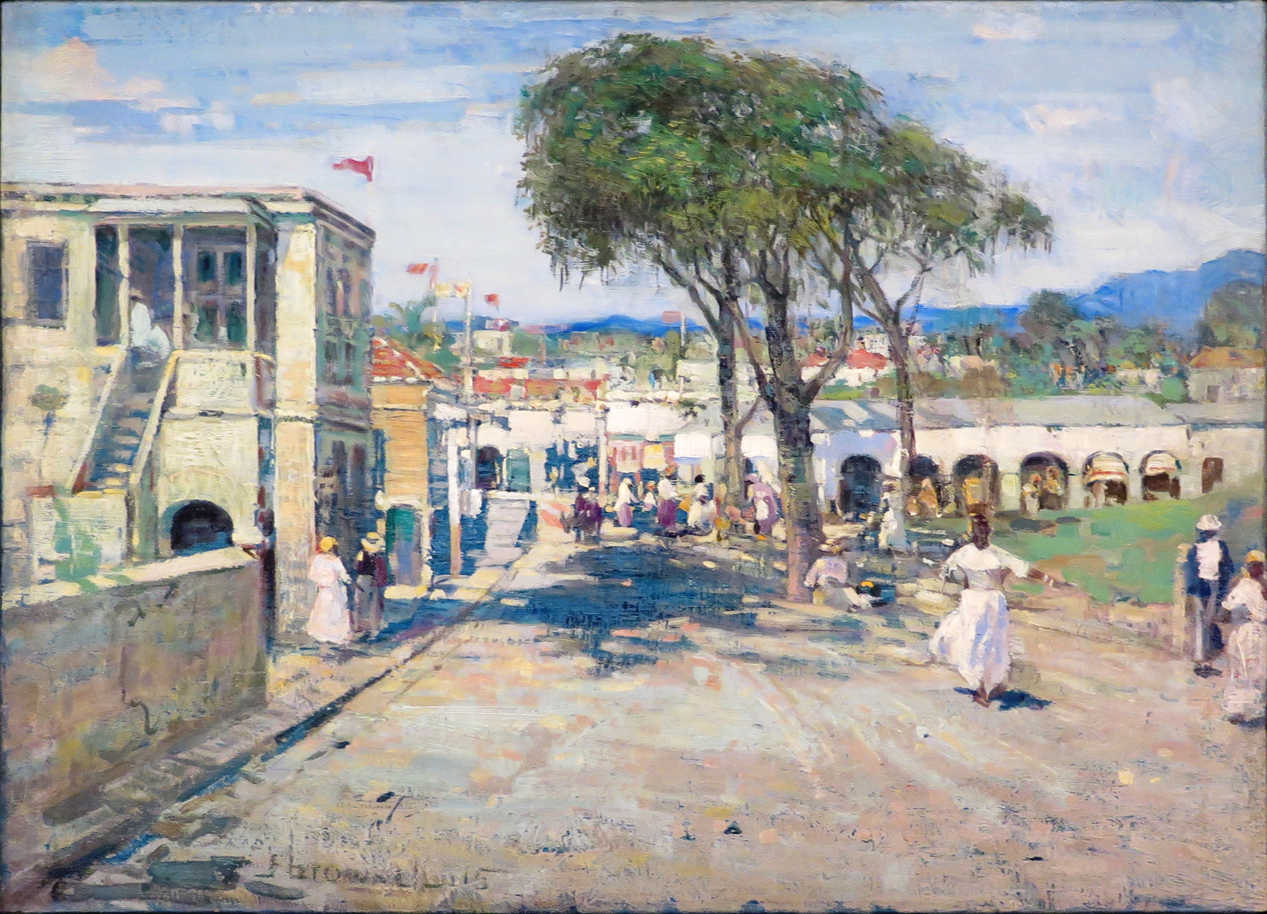 Franklin Brownell, R.C.A. 1857-1946 Street Scene, West Indies, 1915