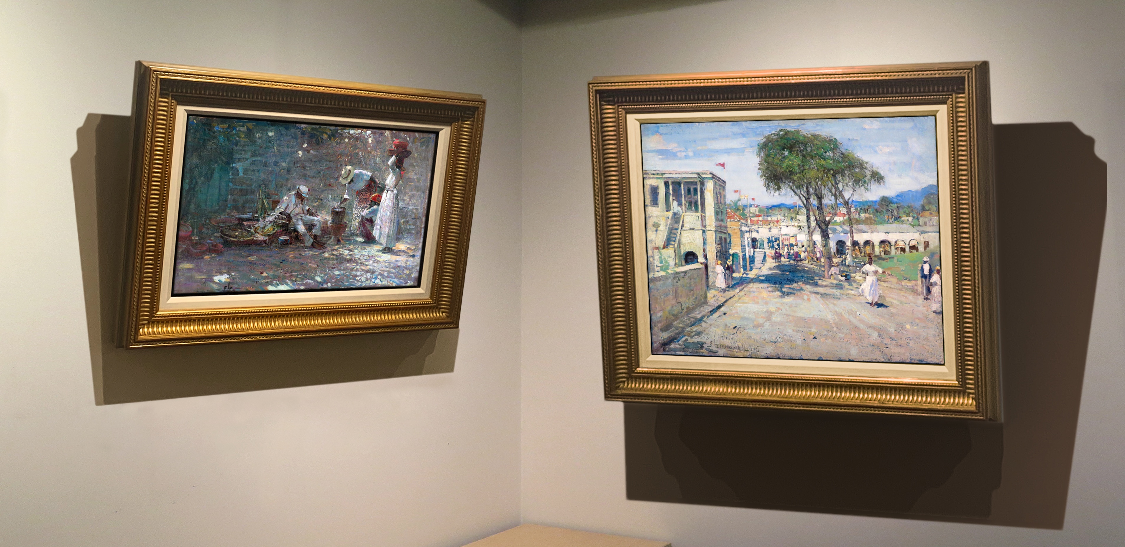 At the Well (Scene in the West Indies), c. 1915 and Street Scene, West Indies, 1915, Alan Klinkhoff Gallery, February 2019