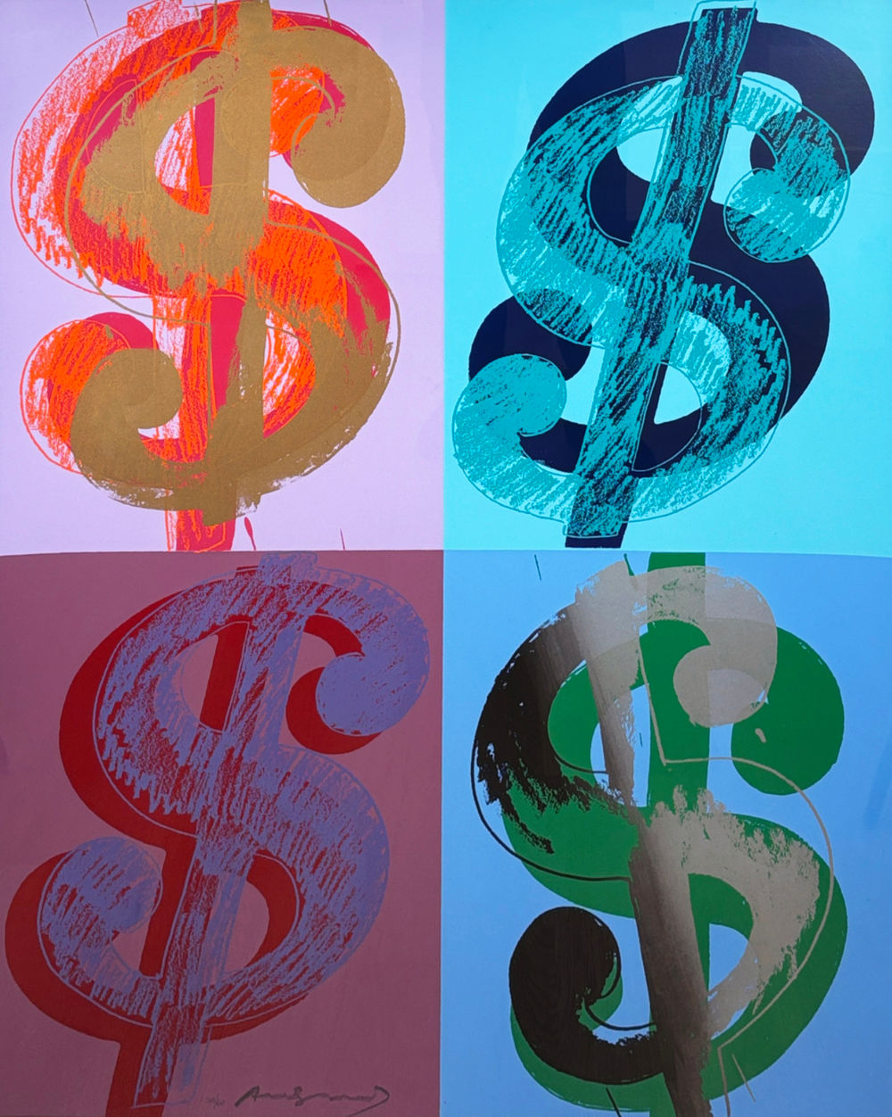 Andy Warhol, Dollar Sign F.S. II 280 Blue and Orange, 1982 | Guy