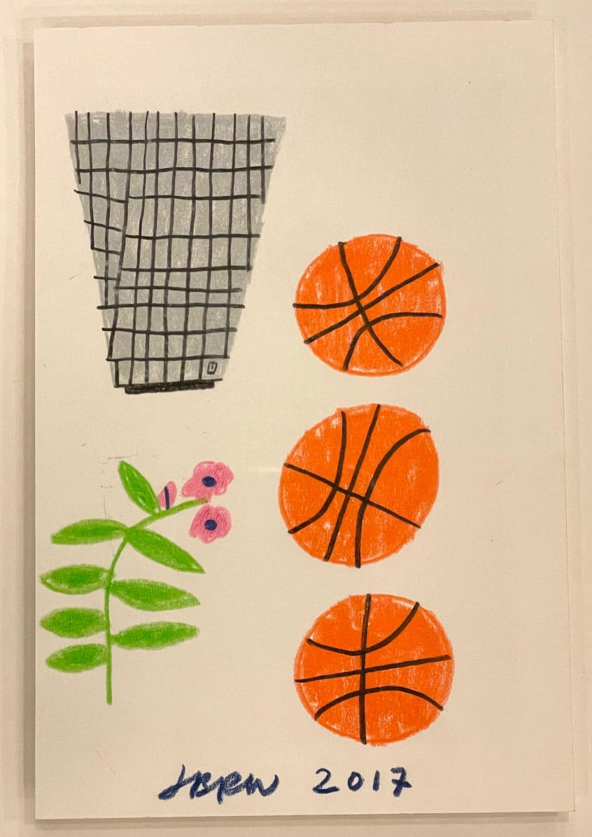 Jonas Wood, Basketball and Plant, 2017 | Guy Hepner