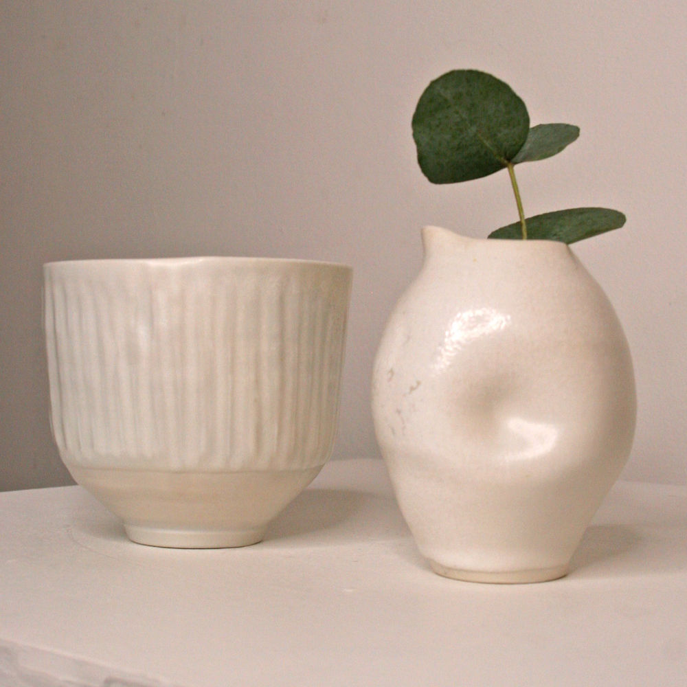 Linda Bloomfield - Ivory White Dimpled Jug, 2025
