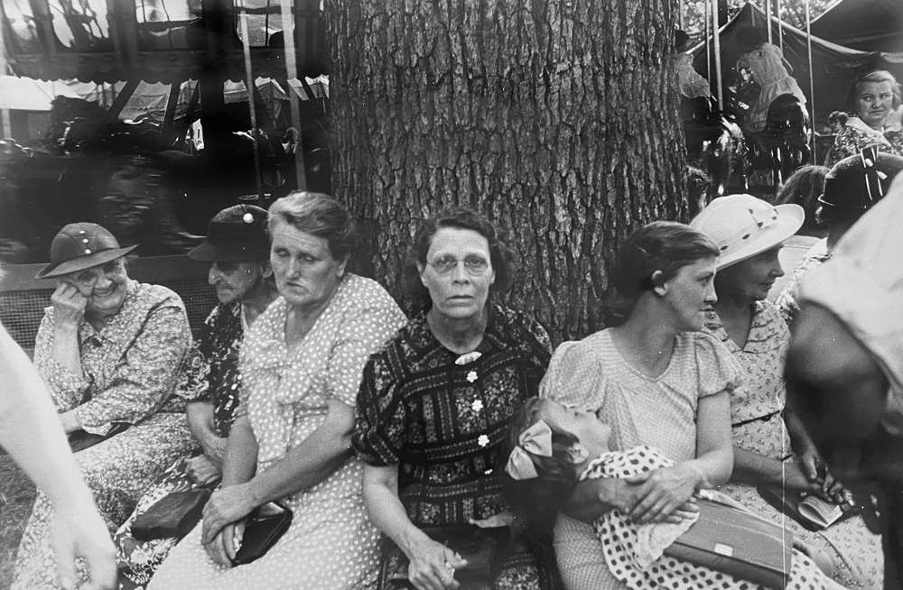 Ben Shahn, Farm people at county fair in central Ohio, 1938