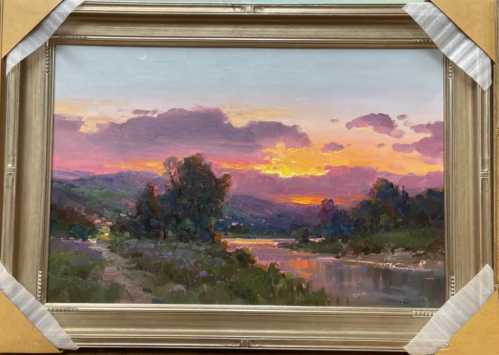 Ovanes Berberian , Sunset by The Pond , 2024