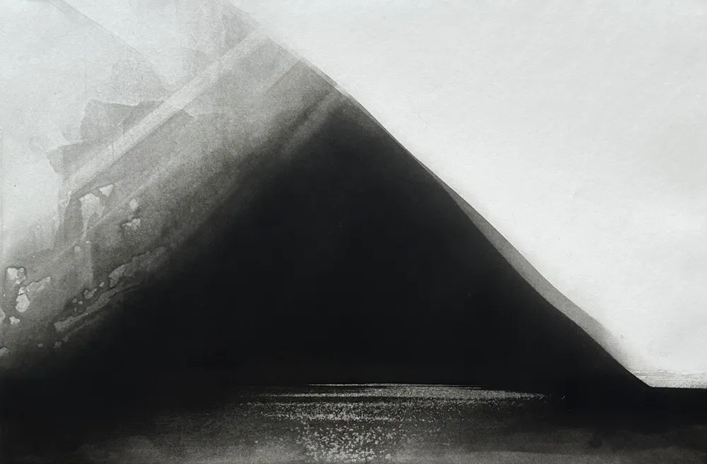 Norman Ackroyd Two Hills, 1978 etching image: 14 x 21 3/8" sheet: 19 1/2 x 25 3/4" edition of 90 signed, titled & dated recto, annotated to Margo and Peter