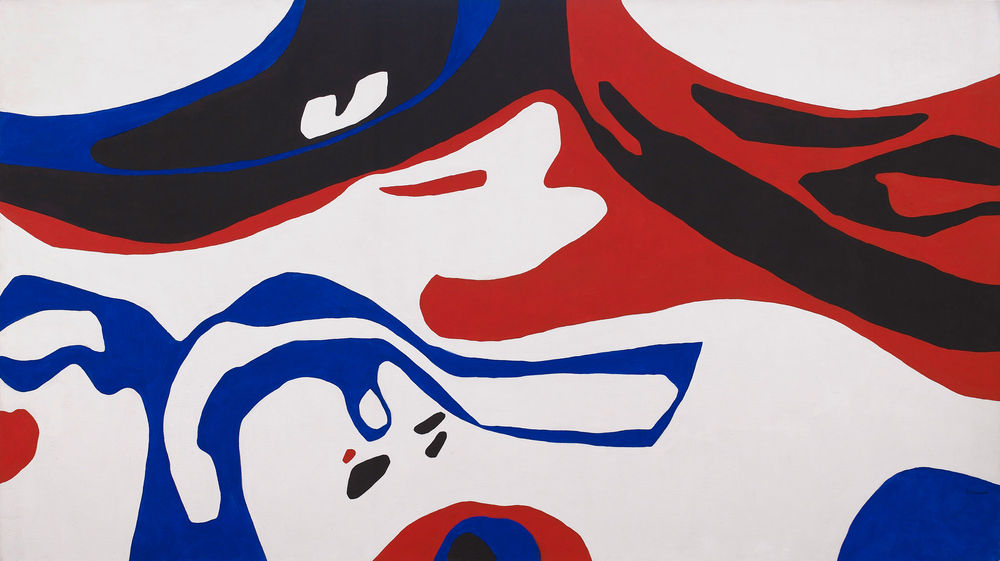 Sea, 1966, Acrylic on canvas, 45 x 81 inches