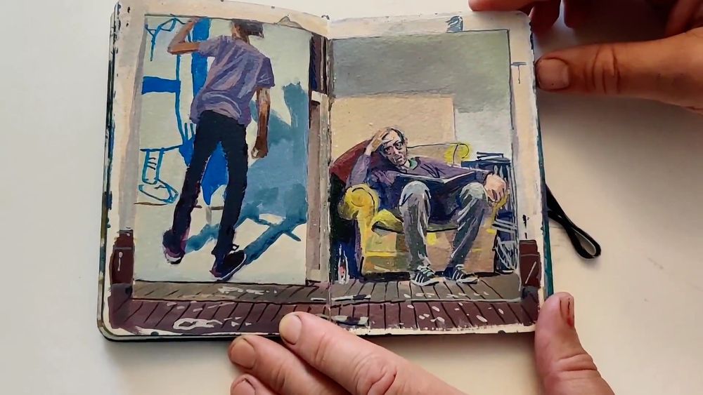 Andrew Lenaghan page from sketchbook 2020