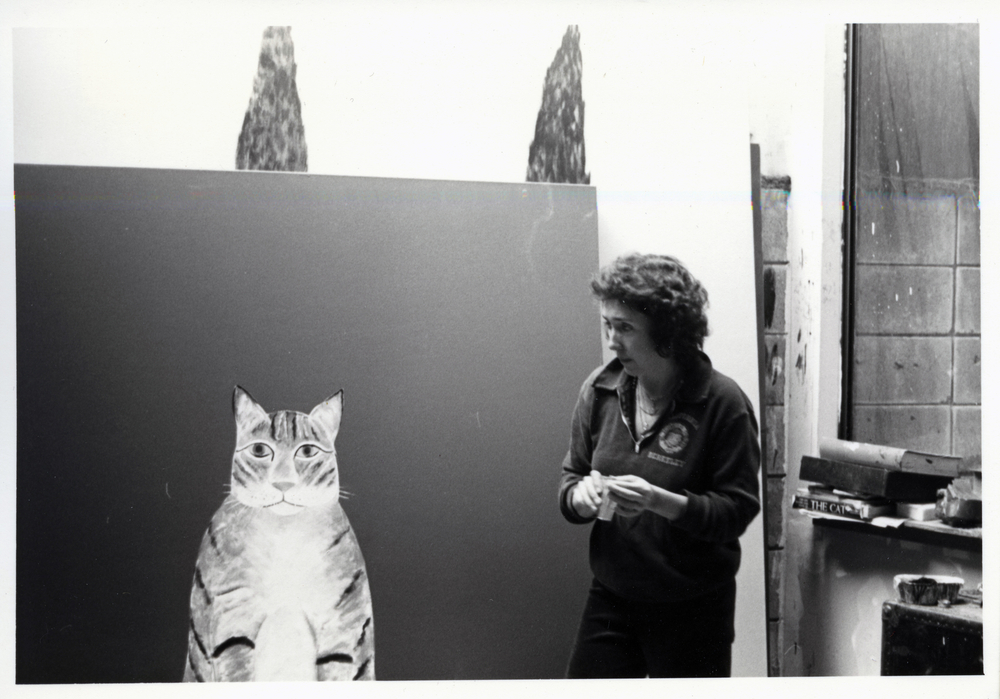 Joan Brown in her studio 1980