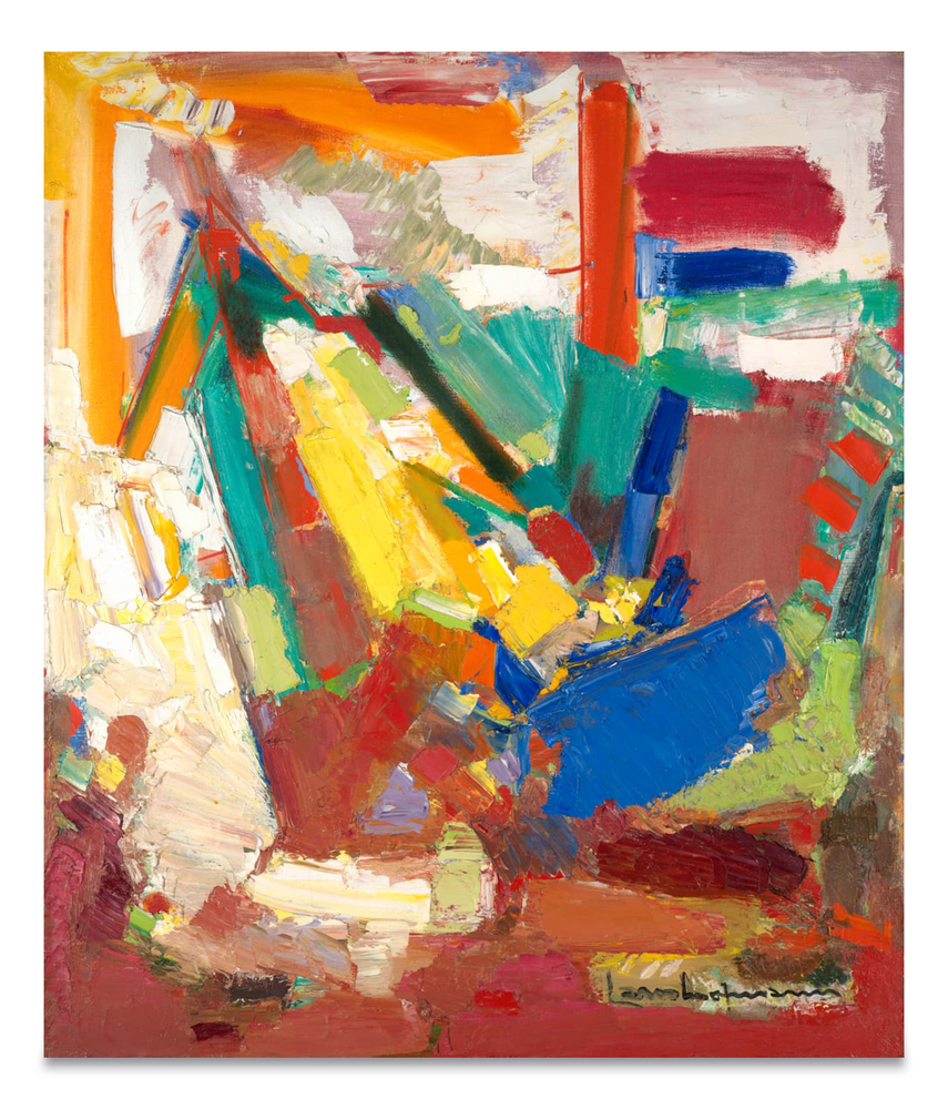 Fortissimo, 1956. Oil on canvas, 60 &amp;times; 52 inches.
Courtesy Yale University Art Gallery.
Photo: With permission of the Renate, Hans &amp;amp; Maria Hofmann Trust/Artists Rights Society (ARS), New York.