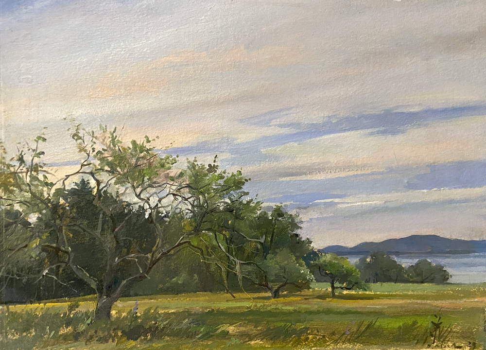 Summer Study, Oil on wood, 11&amp;quot; x 15&amp;quot;