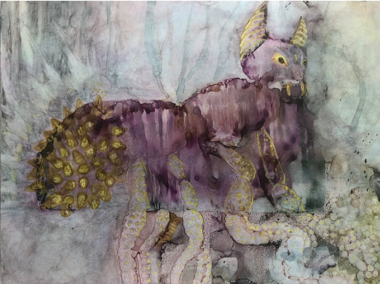 Demon of the Day,&nbsp;2019, Ink and watercolor on paper