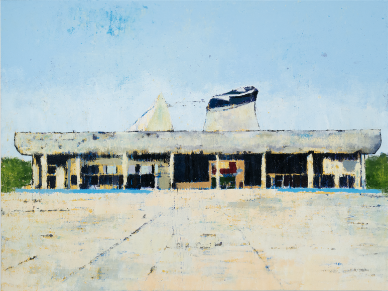 Palace of Assembly Chandigarh,&nbsp;2017, Oil on canvas