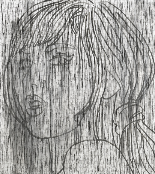 The Revolutionary Woman, 2015, Acrylic, embroidery and gel medium on canvas