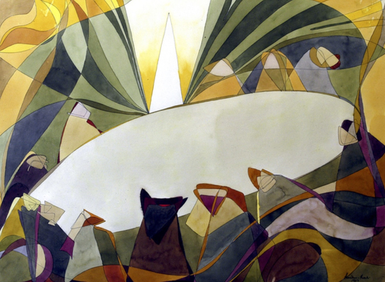 The Last Supper (La Cene), 1987, Pen, ink &amp;amp; water colour on paper