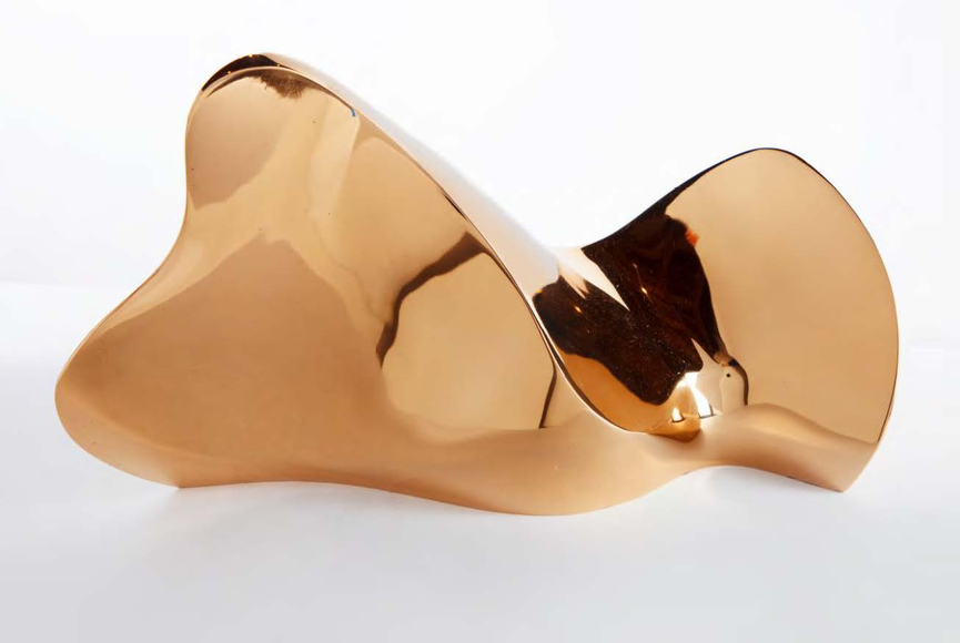 Reclining Figure, Polished bronze