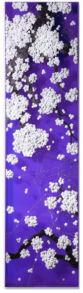 Becoming Again, 2020&nbsp;, Paper Buttons, Beads, Crystals and Pins on Plexiglass, Plexiglass Frame&nbsp;