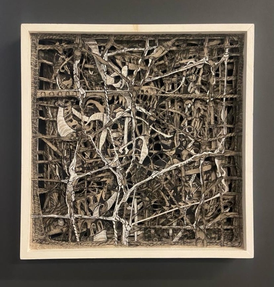 Branching Out,&nbsp;2022, Acrylic on linen and hand cut