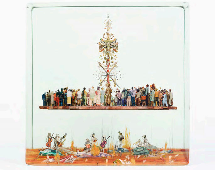 Dustin Yellin Stage with Antenna, 2016