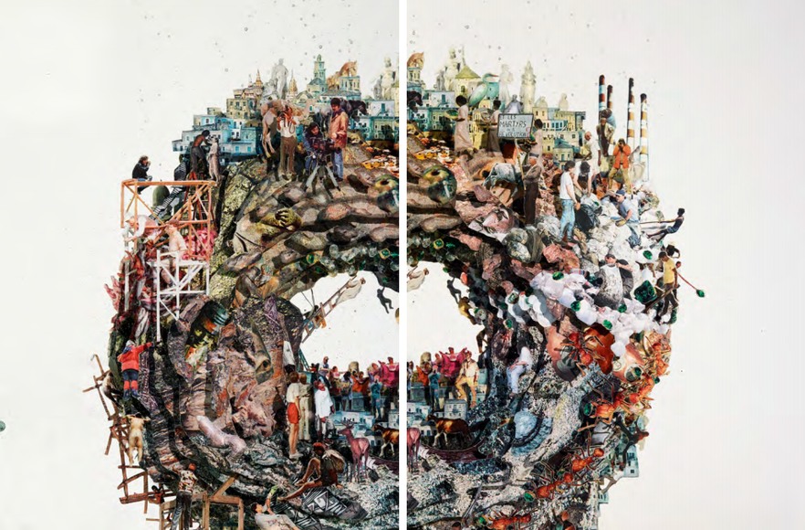 Dustin Yellin, Planet Donut, 2017&nbsp;