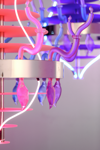 Detailed View of Soheil Rad's The Crown (Chandelier Series), 2023.&nbsp;