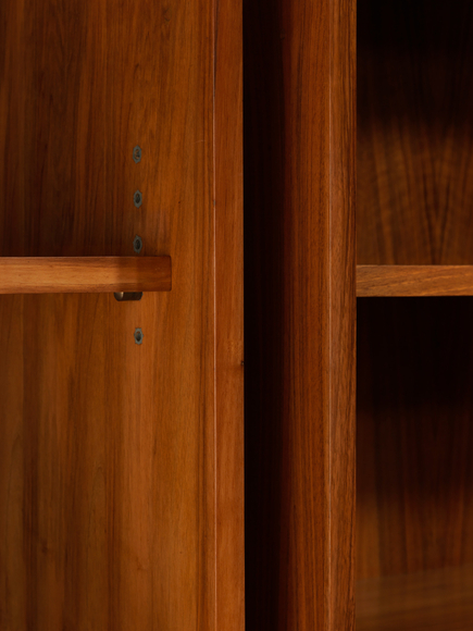 bookcases in and empty room