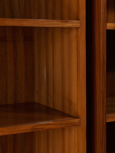 bookcases in and empty room