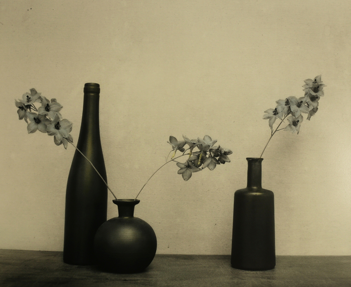 Drei Flaschen mit Bl&uuml;ten (tree Bottles with blossoms), Zechin&nbsp;