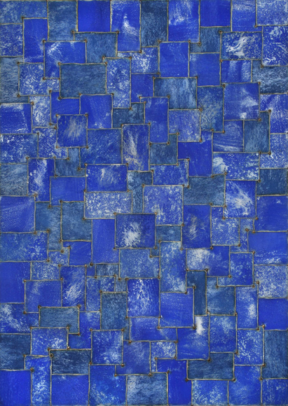 Nathan Slate Joseph, Tut Blue, 2007, pigment on galvanized steel