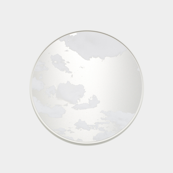 Kumo (Cloud) February 2 2025 2:18 PM NYC, 2025, ink on aluminum composite, 41.25 x 41.25 inches/105 x 105 cm