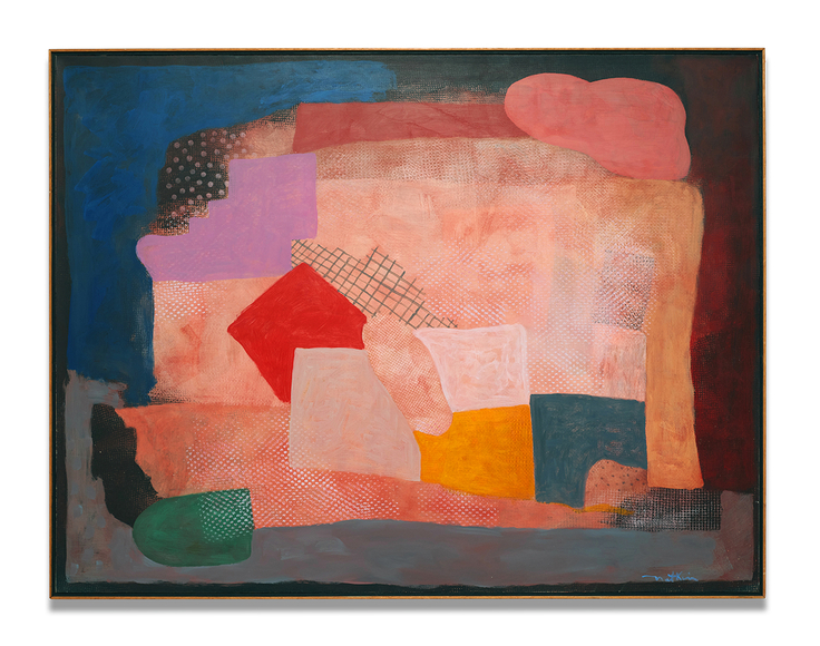 Robert Natkin, Night Goings On, 2005, acrylic on paper mounted on canvas, 41 x 54 inches/104 x 137 cm