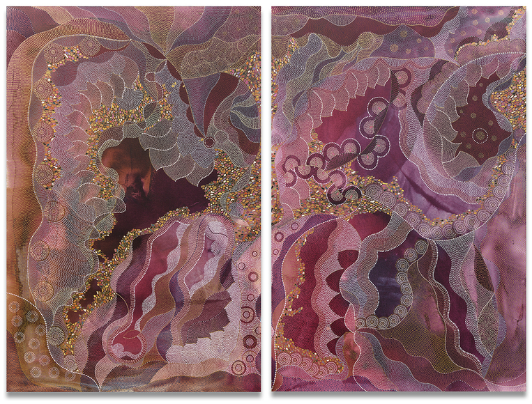 Heart, 2025, acrylic and ink on canvas, 72 x 96 inches/182.9 x 243.8 cm