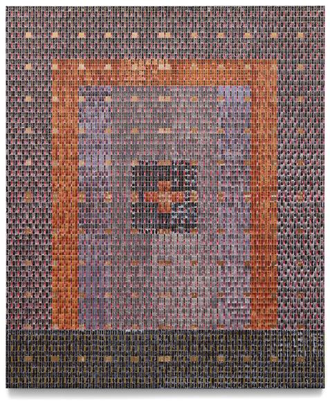 Friends, 2025, ink and watercolor on canvas, 72 x 60 inches/182.9 x 152.4 cm