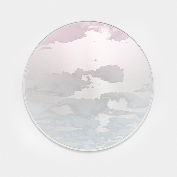 Unkai (A Sea Of Clouds) May 13 2022 7:12 AM, 2022, ink on aluminum composite, 39.9 x 39.9 inches/101.4 x 101.4 cm