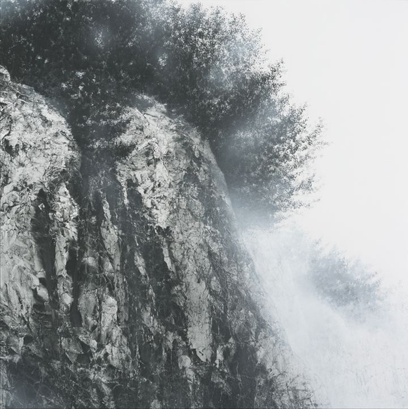 Hiroshi Senju, At World's End #5, 2017, acrylic and natural pigments on Japanese mulberry paper mounted on board, 63.8 x 63.8 inches/162 x 162 cm