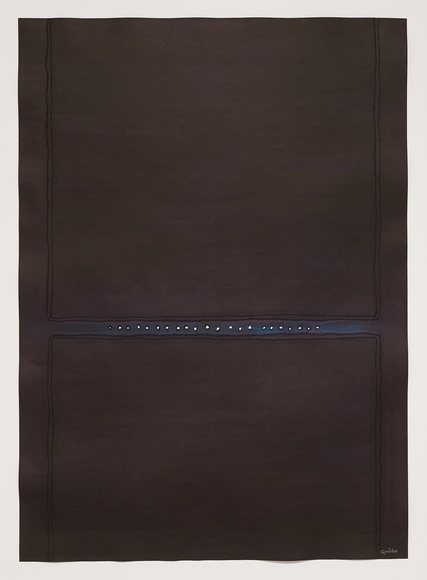 NITYA IV, 2009, ink and dye on paper, 55 x 39 inches/140 x 100 cm