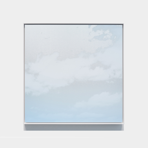 Morning Cloud (Asagumo) August 07 2024 6:25 AM NYC, 2024, ink on aluminum composite, 49.5 x 49.5 inches/126 x 126 cm