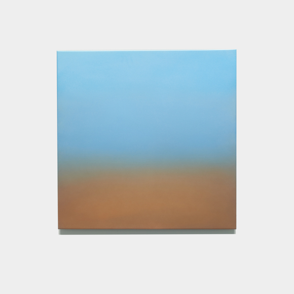 Miya Ando, Enran (Mist Over Mountains, Visible in the Distance), 2025, pigment, resin &amp;amp; urethane on aluminum, 36 x 36 inches/91.4 x 91.4 cm
