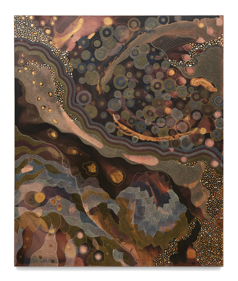 Skies, 2026, acrylic and ink on canvas, 72 x 60 inches/182.9 x 152.4 cm