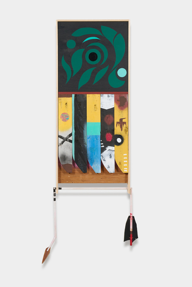 Back on the Other Side, 2026, mixed media, 43 x 16 inches/109.2 x 40.6 cm