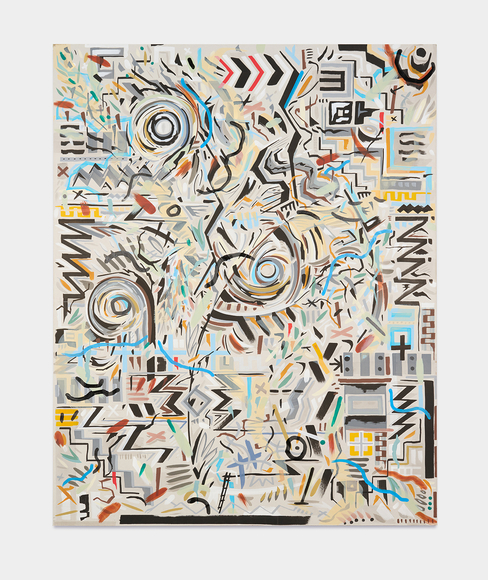 Don&rsquo;t Say It Doesn&rsquo;t Matter, 2025, mixed media on Sheetrock panel, 60 x 48 inches/152.4 x 122 cm