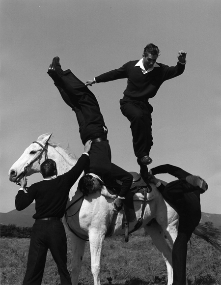 Stuntmen, Point Conception, California,&nbsp;1987, Silver Gelatin Photograph
