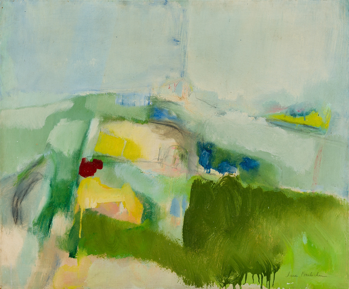 JANE FREILICHER (1924&ndash;2014), "Hill and Sky," 1963. Oil on canvas, 25 x 30 in.
