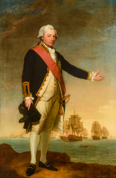 GILBERT STUART (1755&ndash;1828), "Portrait of Captain Sir John Jervis, later First Earl of St. Vincent," about 1783&ndash;87. Oil on canvas, 88 3/16 x 55 1/2 in.