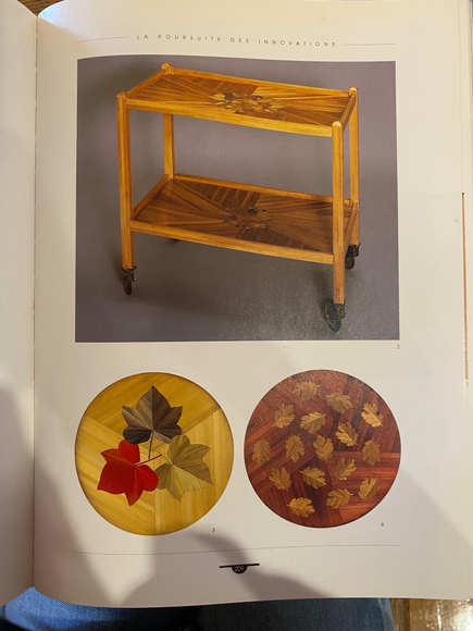 Groult serving table marquetry