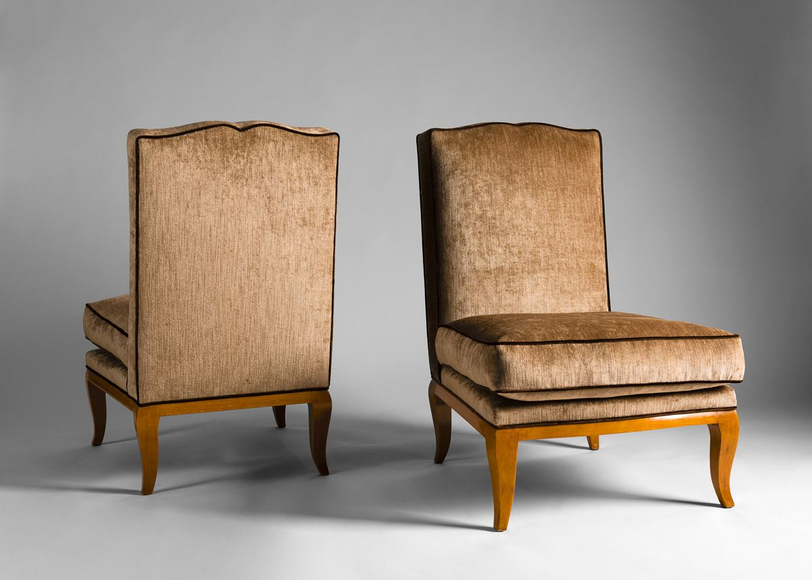 Pair of slipper chairs