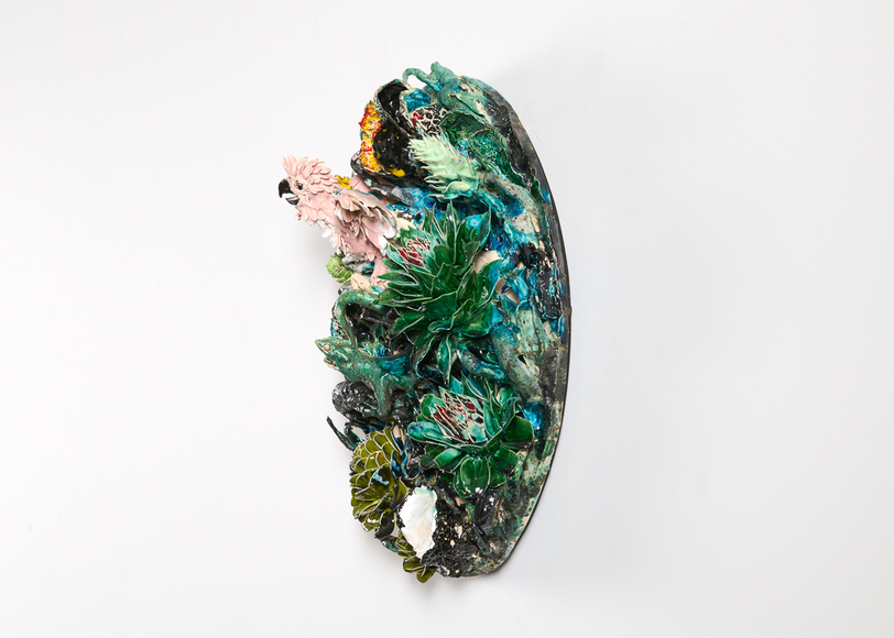 Etienne pottier ceramic wall mounted sculpture