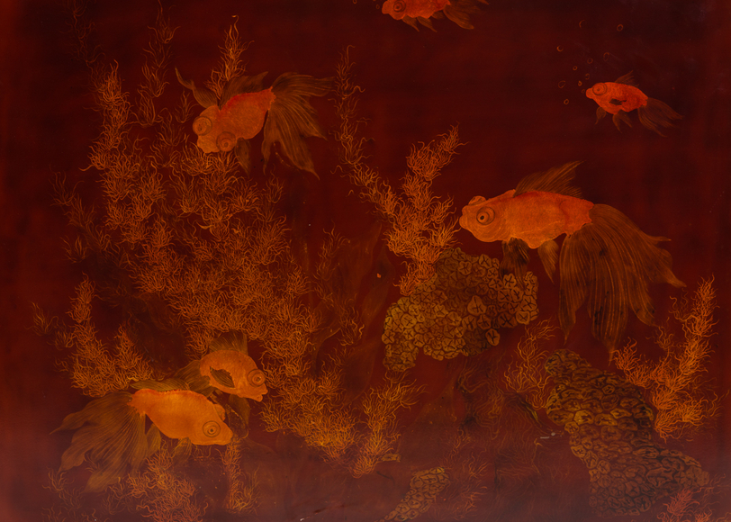 Early Art Deco Lacquered Bar Cabinet