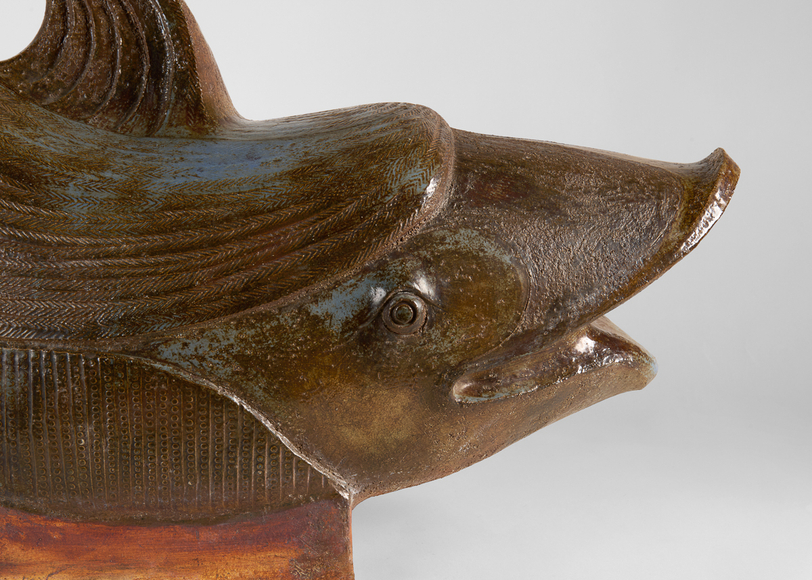 Stoneware fountain Derval fish