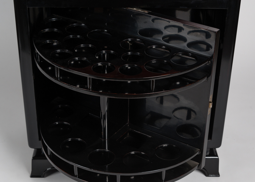 Early Art Deco Lacquered Bar Cabinet